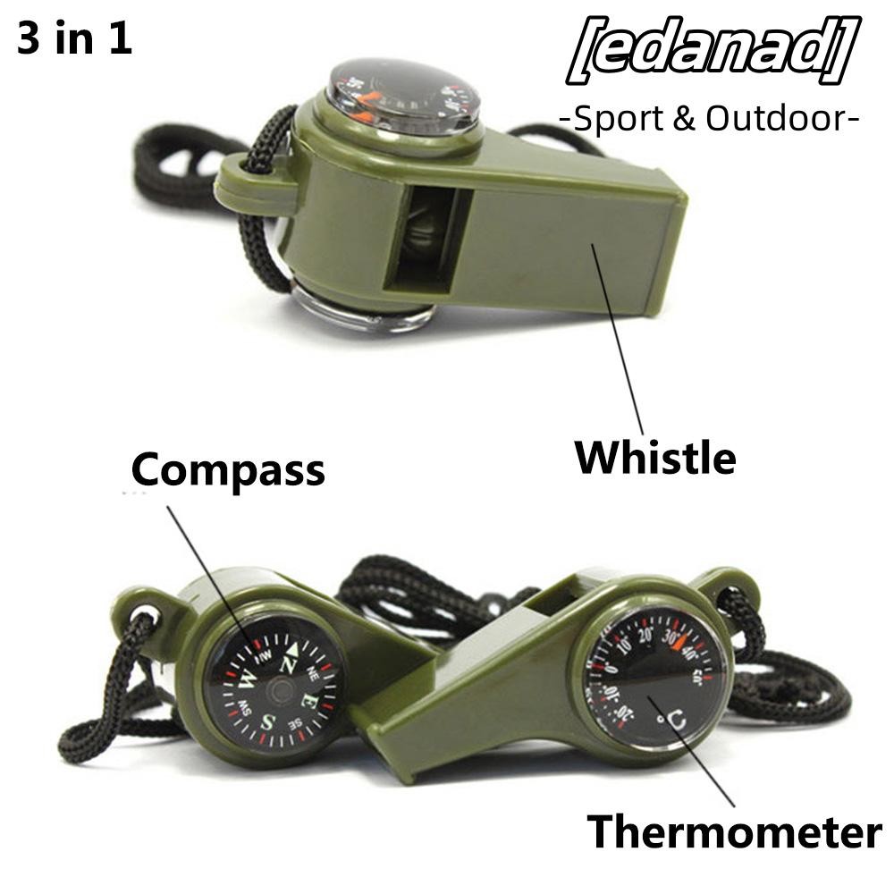 Edanad 3 In 1 เข็มทิศเทอร์โมมิเตอร์แคมป์ปิ้งกลางแจ้ง