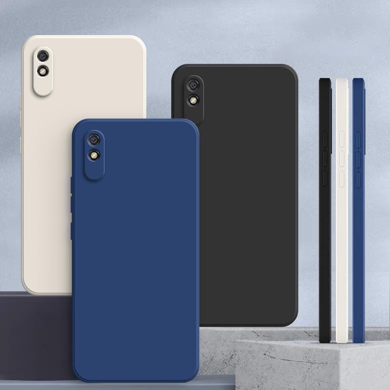 เคส Redmi 9A ,สีทึบ Redmi 9A เคสซิลิโคนป้องกันการตกสีธรรมดาเรียบง่าย YT