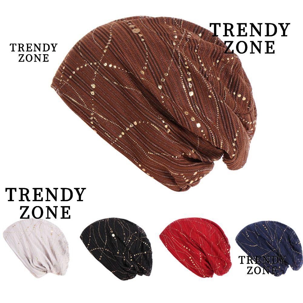 Trendyzone มะเร็ง Chemo หมวก Headscarf กาวที่มีสีสันหัว Wraps Beanies