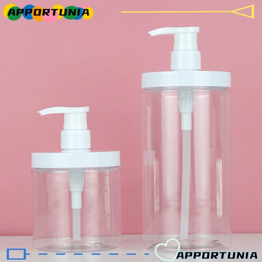 Apportunia เครื่องจ่ายขวดปั๊ม, 500/1000 มล. เครื่องจ่ายสบู่รีฟิล, ความจุขนาดใหญ่ PET ขวดนมคอกว้างสําหรับแชมพูครีมนวดโลชั่น
