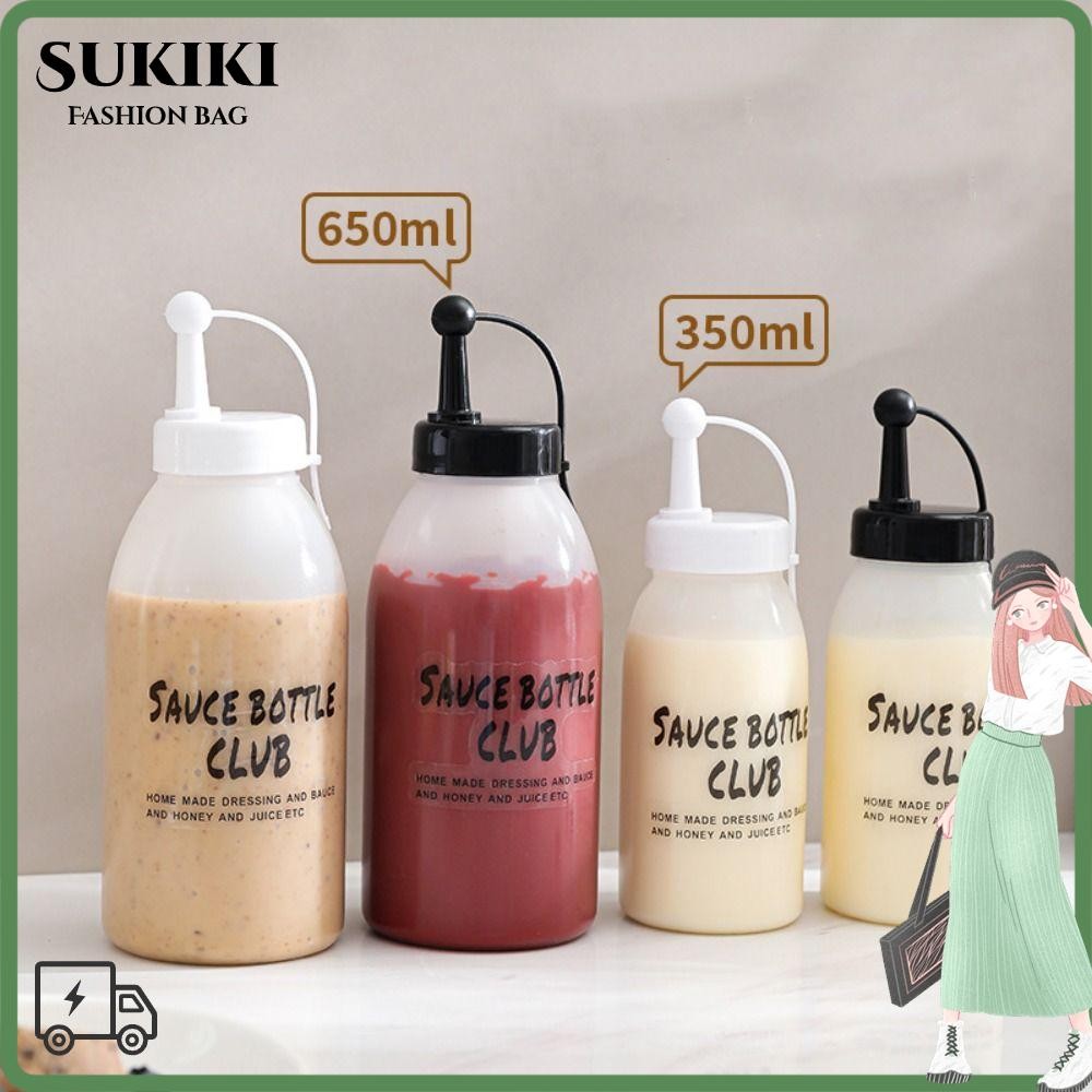ซูกิกิ ขวดบีบเครื่องปรุง, ซอส 350/650มล ขวดสกัดปรุงรส, น้ําสลัดมัสตาร์ด, ขวดสเปรย์น้ํามันน้ํามันมะกอก