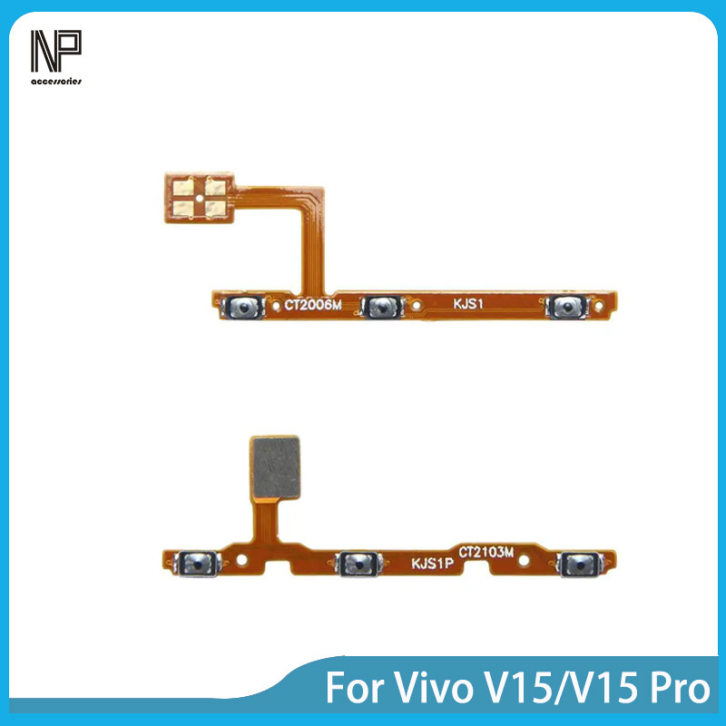 ปุ่มปรับระดับเสียงปุ่มควบคุมสวิตช์ปิดเสียงเปิดปิดสายเคเบิล Flex สําหรับชิ้นส่วนซ่อม Vivo V15 V15 Pro
