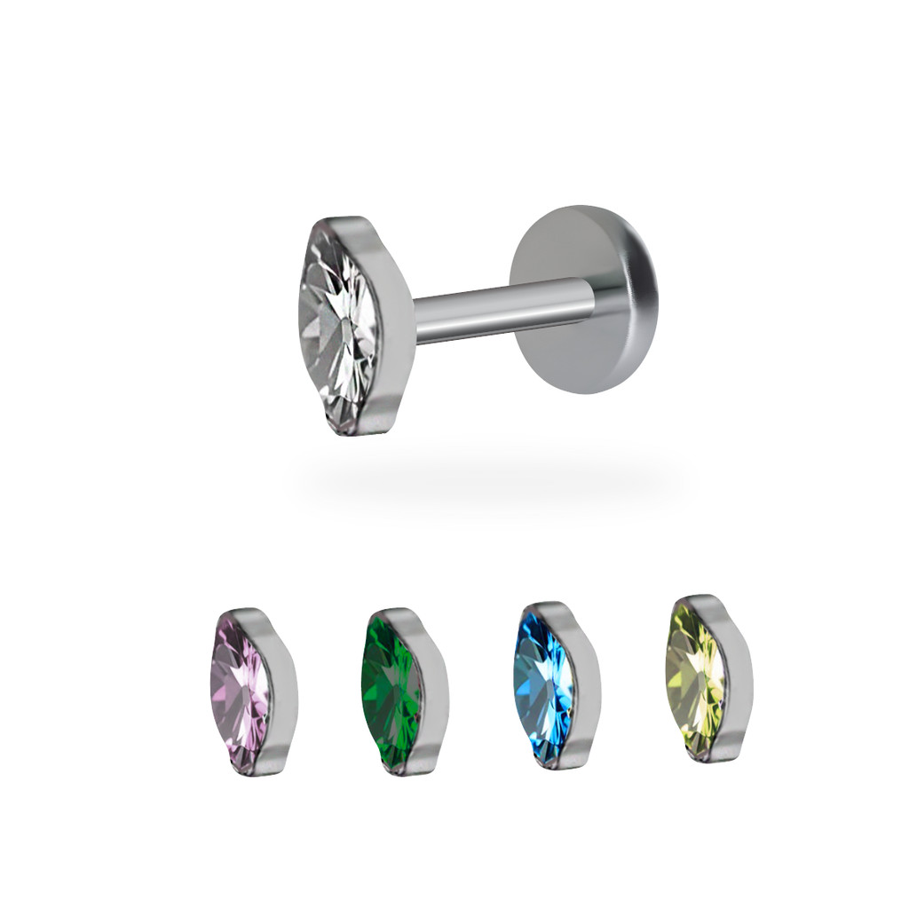 CZ Marquise Flatback Earring (1ชิ้น)