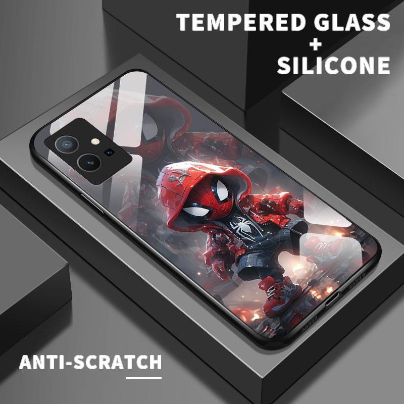 เหมาะสำหรับ VIVO Y75 5G Y75 4G Y75S Y72 Y73 Y76 Y7s Y85 Y89 กรณีโทรศัพท์แฟชั่นเคส Cool Spiderman