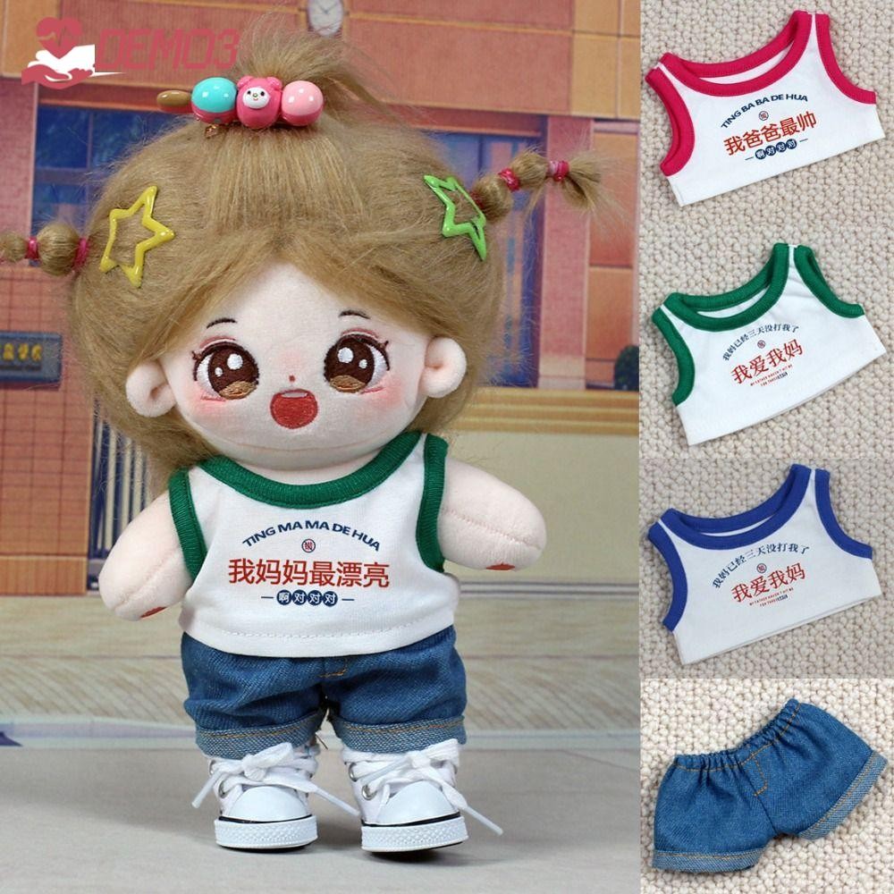[เดโม3] เสื้อกล้ามตุ๊กตาอุปกรณ์เสื้อผ้ากางเกงขาสั้นกางเกงยีนส์น่ารักที่มีคุณภาพสูง16รูปแบบตุ๊กตาเสื้อยืดกางเกงสําหรับ20ซมตุ๊กตาผ้าฝ้