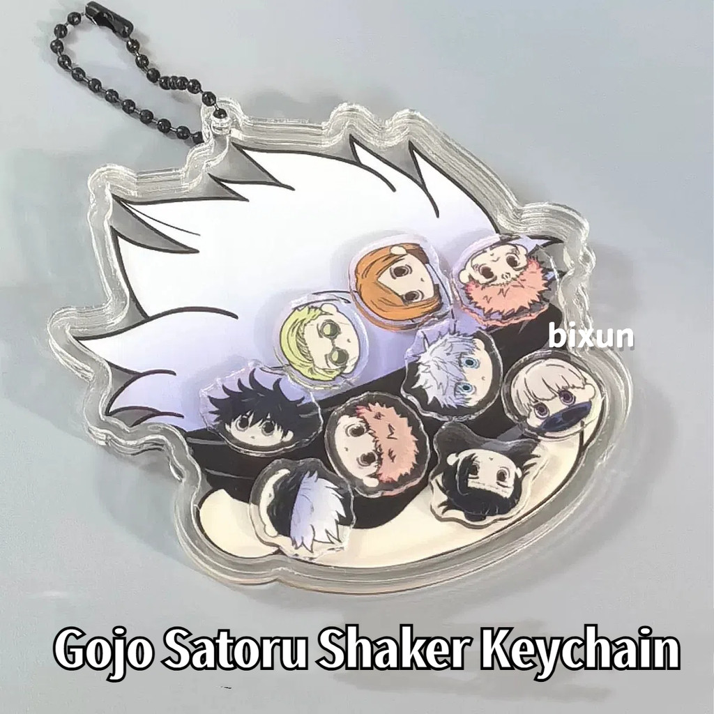 Jujutsu Kaisen Gojo Satoru Rocker Shaker พวงกุญแจกระเป๋าเป้สะพายหลังจี้ Charm ตกแต่งเพื่อน