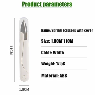 กรรไกรตัดด้าย แบบสแตนเลส ขนาดพกพา พร้อมปลอก สีขาว stainless steel