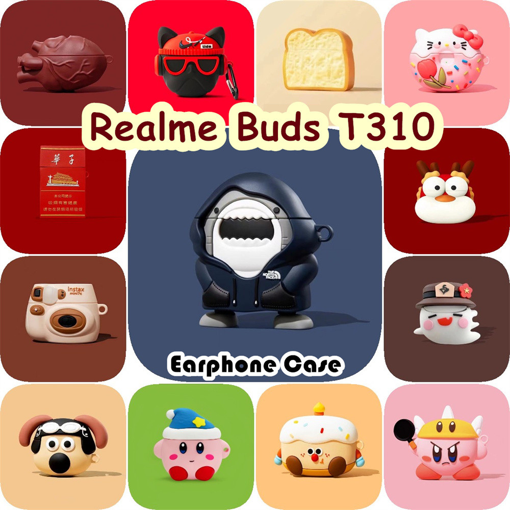 ส่วนลดสําหรับ Realme Buds T310 Case Casing Soft Silicone Cute Cartoon Headphone Case Cover NO.3