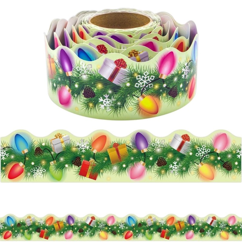 Zzz สีสัน Bulletin BOARD Trim สําหรับห้องเรียนตกแต่งคริสต์มาส Bulletin Board Border Back-to-School B