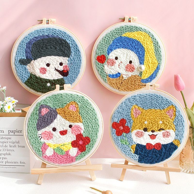 [MOYU] กรอบรูปปักผ้า DIY สำหรับเด็ก แพคเกจวัสดุพร้อมลายน่ารัก Kids Frame Embroidery Kit
