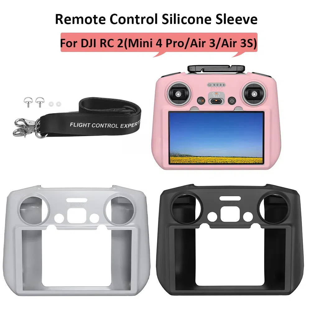 เคสซิลิโคนสําหรับ DJI Mini 4 Pro/Air 3/Air 3S RC 2 รีโมทคอนโทรล Anti-Scratch ฝาครอบป้องกันกันฝุ่น Drone อุปกรณ์เสริม