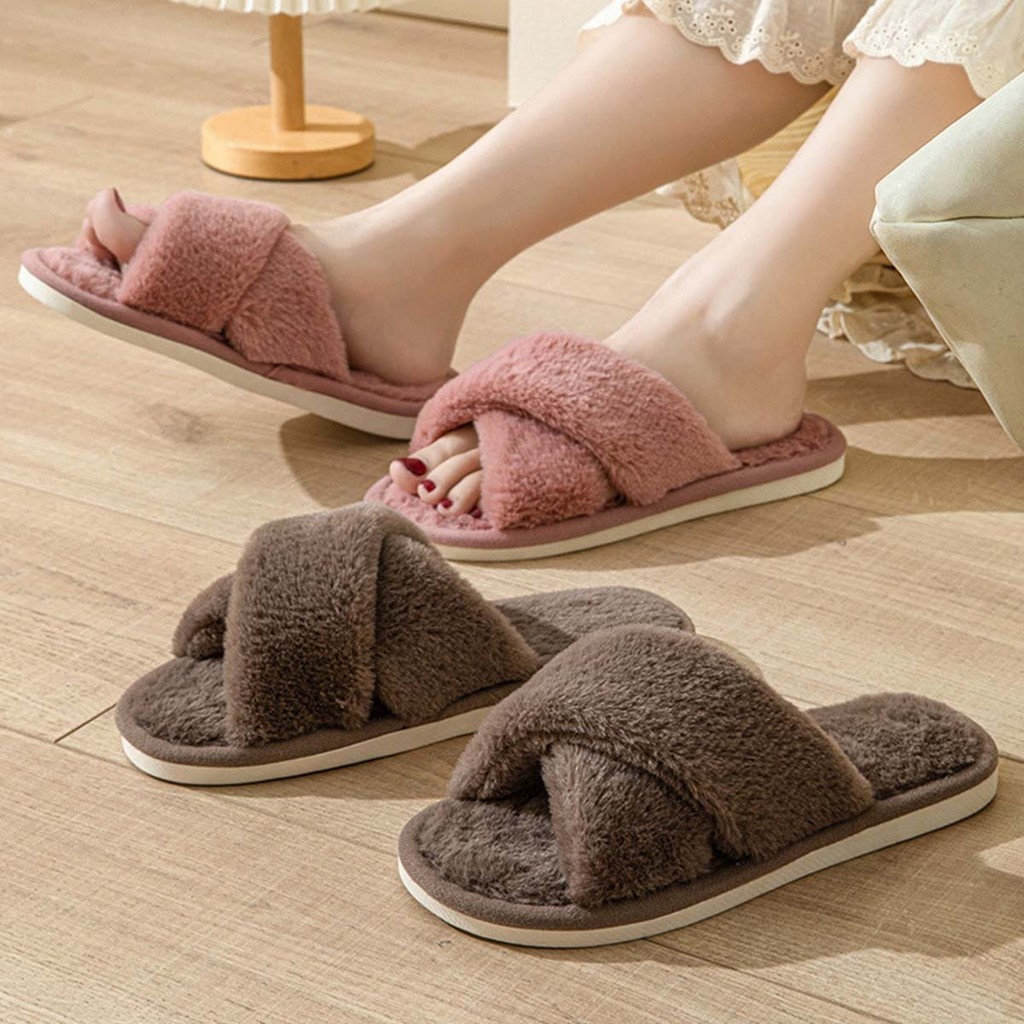 SKM Soft Fluffy Home รองเท้าแตะในร่มสําหรับผู้หญิง HM161 Selipar