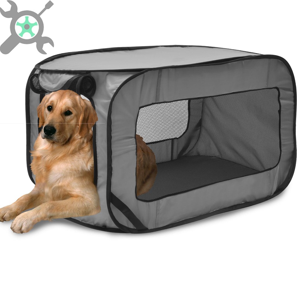 คอกสัตว์เลี้ยง กรงสุนัข พับได้ คอกสุนัขพกพา คอกแมว คอกหมา Pet Kennel สุนัขลังท่องเที่ยวพับได้ Pop Up สุนัข Crate พร้อมถุงเก็บ สุนัขขนาดเล็กเต็นท์  กรงแบบพกพา คอกสัตว์เลี้ยง กรงสัตว์เลี้ยง พับได้ พื้นที่ขนาดใหญ่ ห้องคลอดแมวสี่เหลี่ยมปิด คอกแมว คอกสุนัข