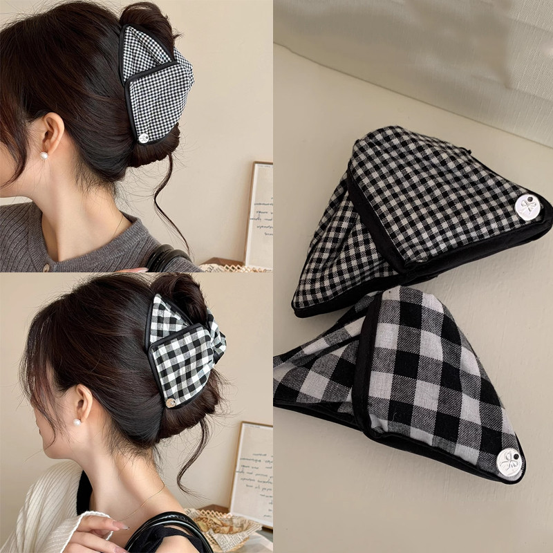 เกาหลีคลาสสิกตาข่ายสีดํา Hairpin Grips กิ๊บติดผม Headwear เครื่องประดับผม ราคา ถูกที่สุด ดีลบีเคเค