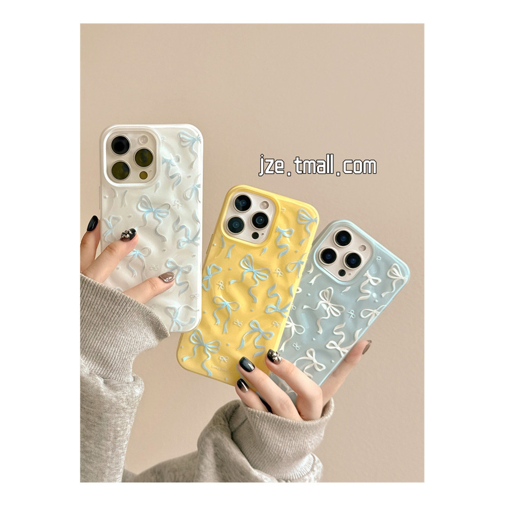 Huiwanju โบว์จีบสําหรับ iphone16ProMax เคสโทรศัพท์มือถือ 15promax สาวหัวใจ 13 ความรู้สึกขั้นสูง 16pro super fire 14 เคสป้องกันแบบรวมทุกอย่าง - รูปที่ 4