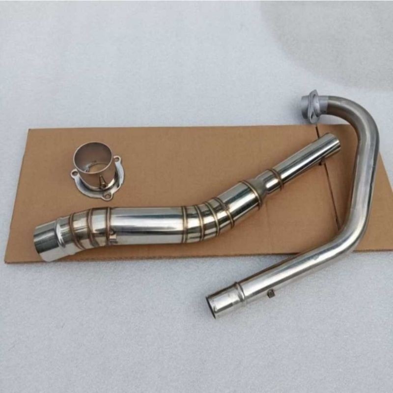 (ข้อศอกใหญ่ + อะแดปเตอร์) ท่อสแตนเลส 51 มม. เปิด spec สําหรับ Euro 150 viperman/Alpha 125/Tmx 125 15