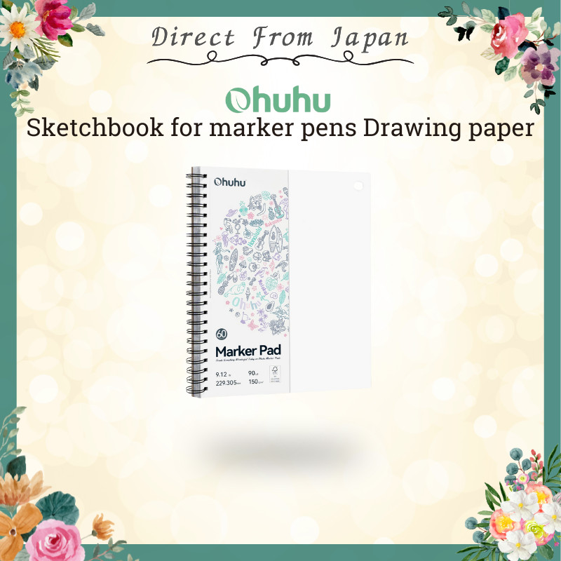 Ohuhu Dual-Sided Sketchbook 150gsm 60 Sheets Anti-Bleed Marker Paper