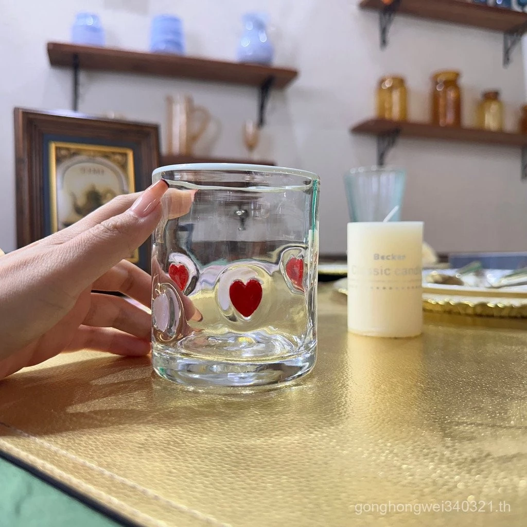 Breeze Cup. Christmas Cup Slight Defects Niche Ins Water Cup Household Glass Cartoon Wine Glass High Value Foreign Trade Brushed Water Cup Under Christmas Cup, Instagram Glass Cup,