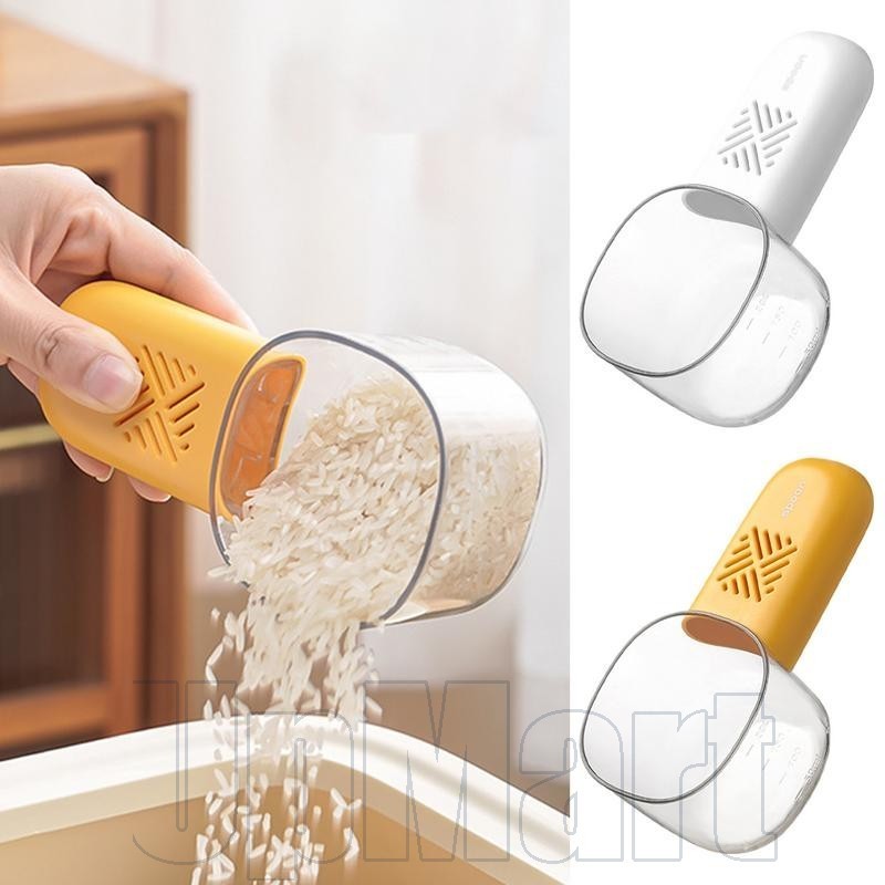 ช้อนตวงข้าวกันแมลง | 1/3 ชิ้นที่ถอดออกได้ Handle & Scale Design | สิ่งจําเป็นสําหรับที่เก็บของในครัว | อาหาร-เกรด ABS+PET