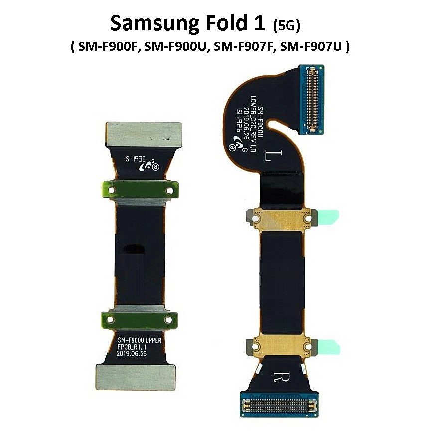 Samsung Galaxy Fold 1 ( F900F , F900U , F907F , F907U ) จอแสดงผล LCD เมนบอร์ดหลัก Flex Cable Ribbon 