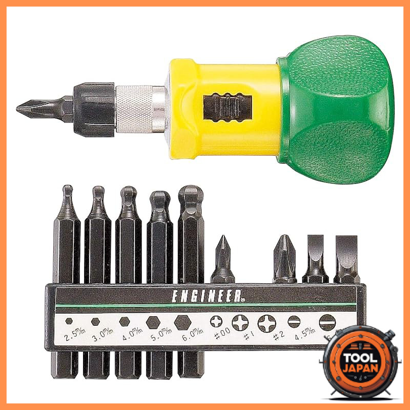 ENGINEER Ratchet Stubby Tool Set with Bits
