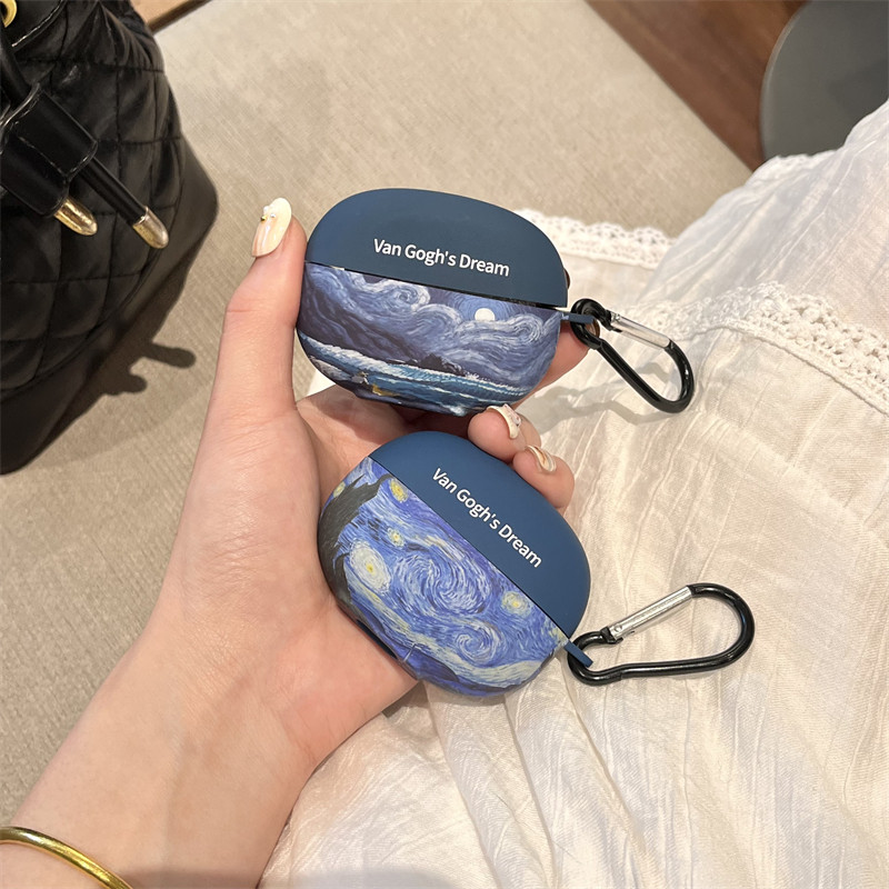 ภาพวาดสีน้ํามัน starry sky สําหรับ Shokz ชุดหูฟังบลูทูธไร้สาย Shokz OpenDots ONE E310 เคสป้องกันการ์ตูนน่ารัก anti-drop เคสป้องกันกรณีนุ่ม ราคา ถูกที่สุด ดีลบีเคเค แกลเลอรีภาพที่ 2