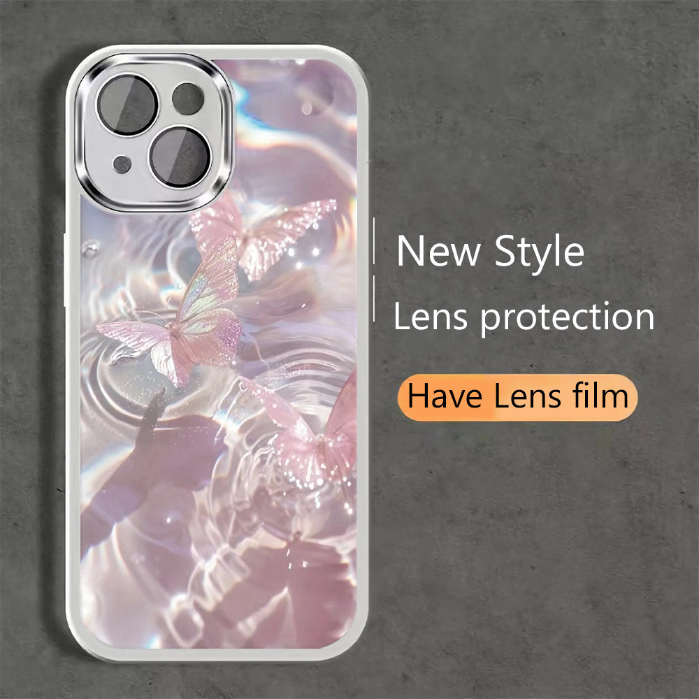 สีชมพูผีเสื้อสําหรับVivo Y200 Y200i Y100i Y300 Y300pro Y39 Y400pro Y785G Y78 + Y93 ปลอกUltra Thin Cl