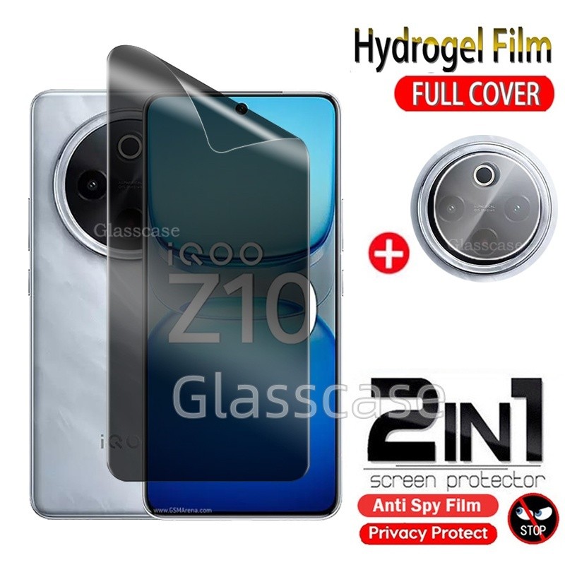 2 IN 1 หน้าจอความเป็นส่วนตัว Soft Hydrogel ฟิล์มสําหรับ Vivo iQOO Z10 Z 10 X Turbo Pro Z10X Z10Turbo