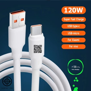 120W USB Type C Micro Fast Charging Data Cable สายชาร์จเร็ว เทอร์โบ ชาร์จเร็ว สําหรับ สายชาร์จเร็วสำหรับ Xiaomi ทุกรุ่น