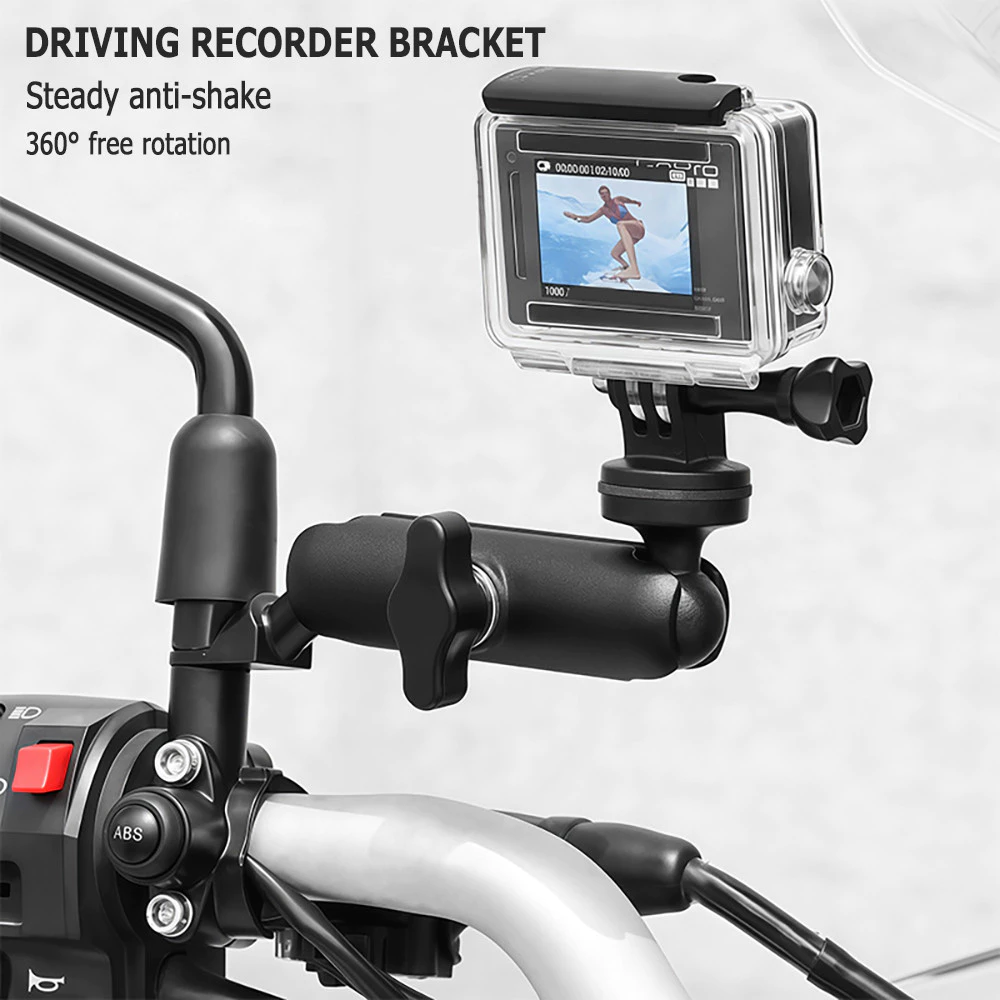 ขายึดเเฮนด์ ที่ยึดกล้องแอคชั่นแคม Action camera สำหรับติดมอเตอร์ไซด์ สำหรับ ล็อคแฮนด์บาร์ ก้านกระจก thumbnail 4