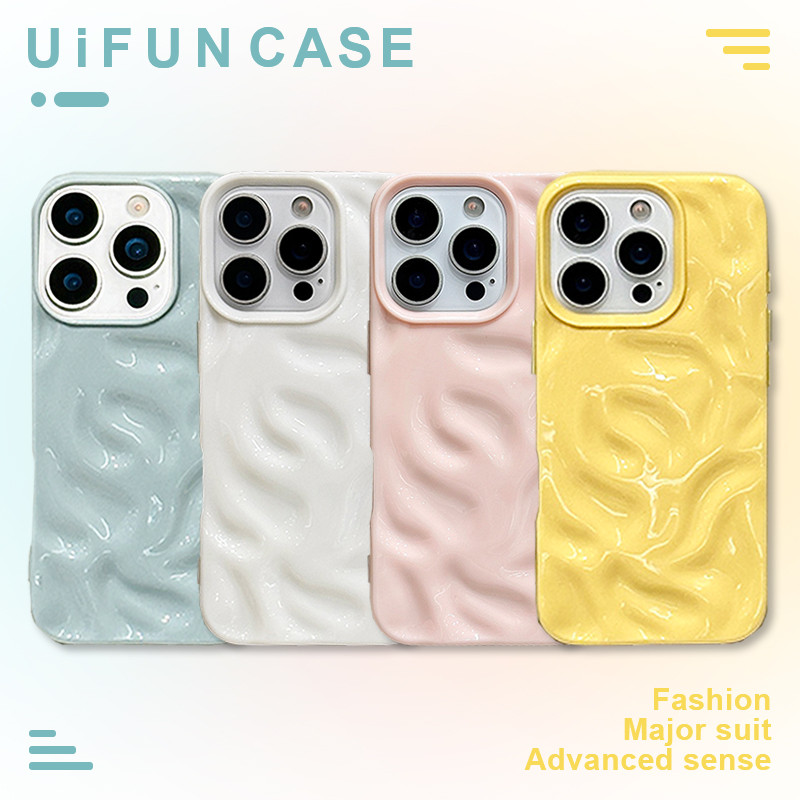 พร้อมสต็อกไม่สม่ําเสมอ Meteorite Texture สีบริสุทธิ์โทรศัพท์มือถือสําหรับ iPhone 16 15 14 Plus 13 12 11 Pro Xs Max X Xr 8 7 6 นุ่มปกหลังกันกระแทก TPU ปลอก
