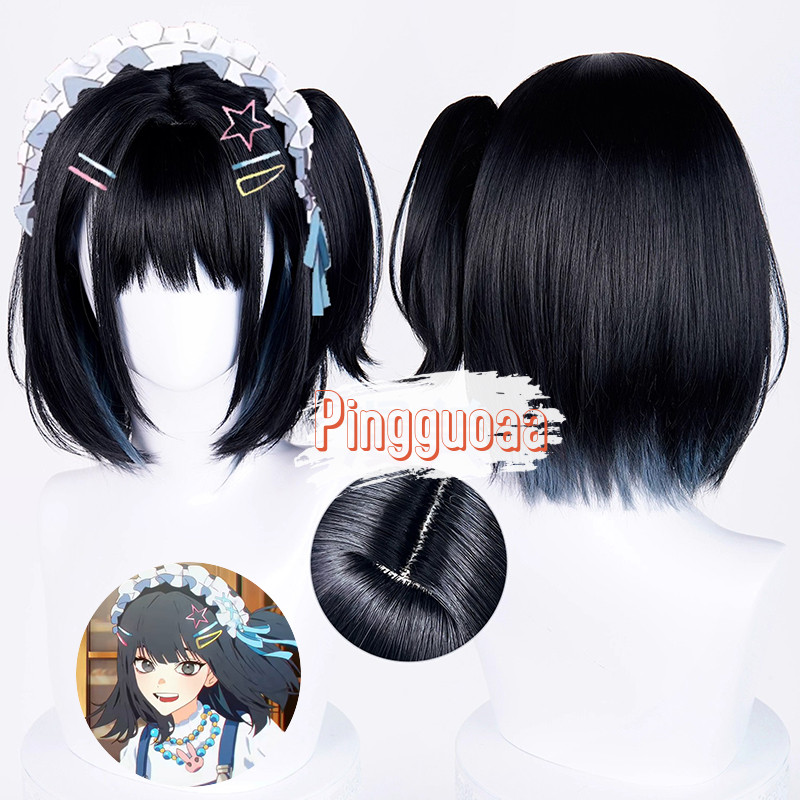 【Manmei】Link Click Rin Maid Cosplay Wig Qiao Ling M.O.D 40cm Long Heat Resistant Synthetic Hair