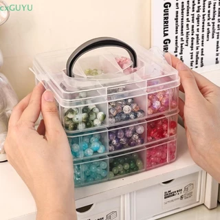 [cxGUYU] 1/2/3/4 ชั้นโปร่งใสปรับ Stackablepartment Slot กล่องเก็บพลาสติกสําหรับจัดระเบียบของเล่นเครื่องประดับอุปกรณ์เสริม PRTA