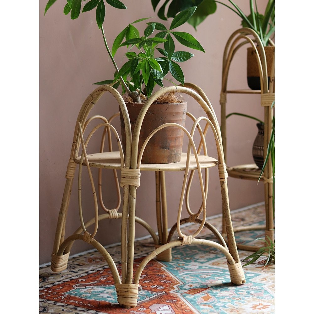 ตกแต่งหวายดอกไม้ ins สไตล์ Creative Nordic ห้องนั่งเล่นกระถางดอกไม้ขาตั้งชั้น B & BB ระเบียง Cafe ชั