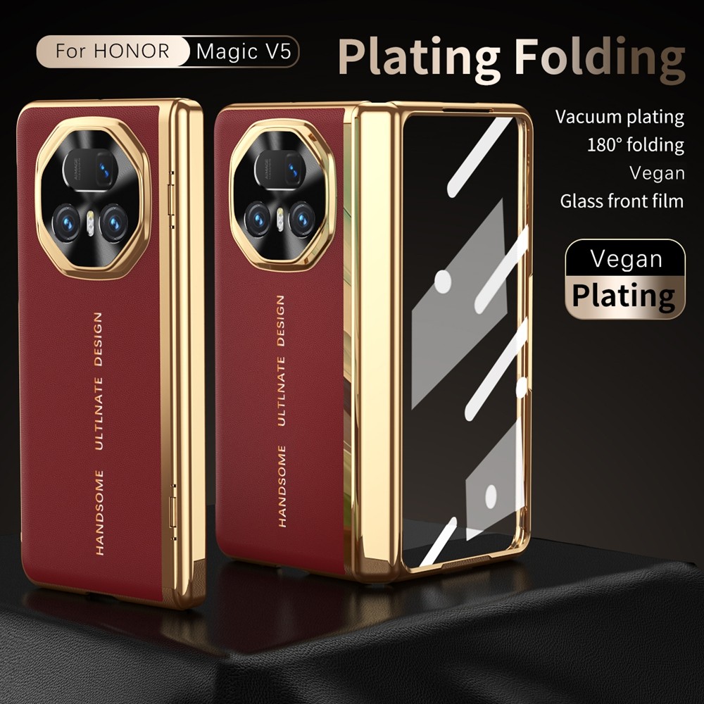 Retro Vintage สําหรับ Honor Magic V5 V3 กรณีธุรกิจหนังสําหรับ Honor Magic V5 V3 กลับเคสโทรศัพท์