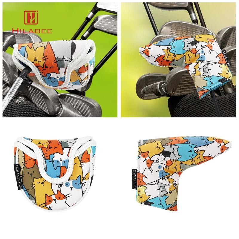 HILABEE Golf Putter Cover ปลอกป้องกันแบบขนแกะสำหรับหัวไม้พัตเตอร์