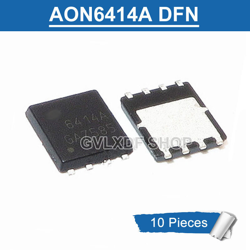 10pcs 6414A DFN AON6414A AON6414AL DFN5x6 SMD 30V/50A N-Channel MOSFET ใหม่ IC TDUY