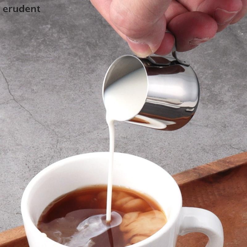 Erudent 304 สแตนเลสเหยือกนมชี้โถดอกไม้นมขนาดเล็กJiggerกาแฟเครื่องมือถ้วยเหยือกกาแฟนมFrothingเหยือกใหม่ - รูปที่ 7