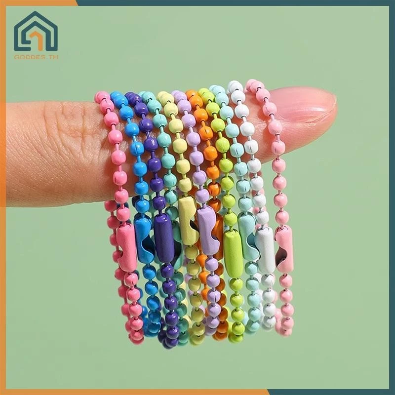 Goddes 100pcs ลูกปัดโซ่เหมาะกับ/ตุ๊กตา/ฉลาก Hand Tag Connector สําหรับ DIY สร้อยข้อมือเครื่องประดับทําเครื่องประดับ 10 ซม.TH