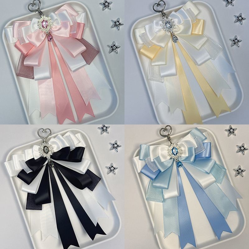 สต็อก ริบบิ้นโบว์ ins ลมกู้ภัยติด กระเป๋าปวด จี้ตกแต่ง ผูกกระเป๋า วัสดุ DIY เครื่องประดับผม ผลิตภัณฑ์สําเร็จรูป