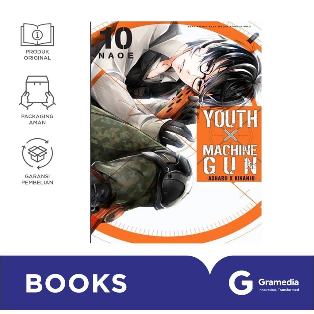 Gramedia Surabaya - Youth X Machinegun Aoharu x Kikanju 10 (นาเอะ)