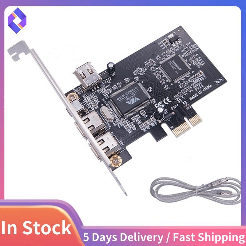 การ์ด PCI-E ถึง 1394A, PCI-E 1.0 X1 ถึง IEEE 1394A การ์ด FireWire 4 พอร์ต, รองรับความละเอียด 1440X10