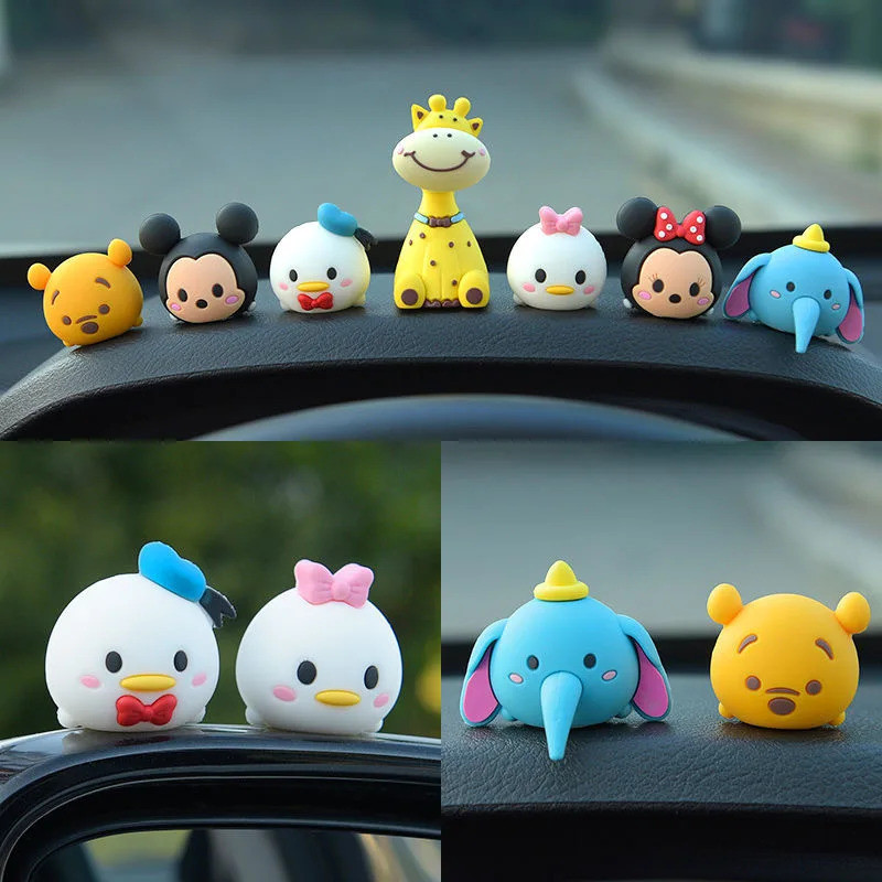 น่ารักมิกกี้เมาส์คอนโซลกลางรถหุ่นตกแต่งภายในใหม่มินนี่เครื่องประดับรถอุปกรณ์ตกแต่งภายในรถยนต์อุปกรณ์ตกแต่งภายในรถยนต์