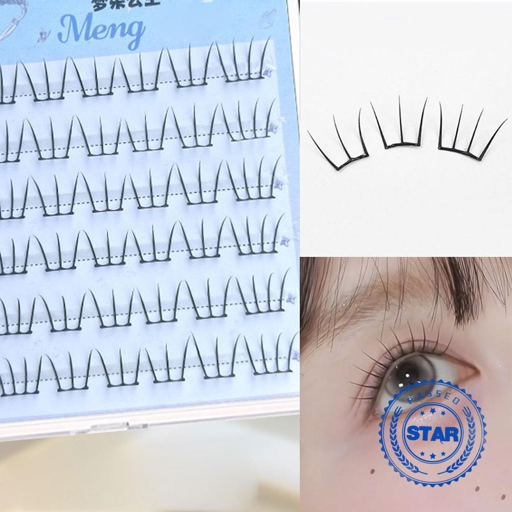 กาวฟรี Girl Group Love Beans Cat Claw Eyelashes Segmented Cluster ขนตาธรรมชาติ Curly E0k7