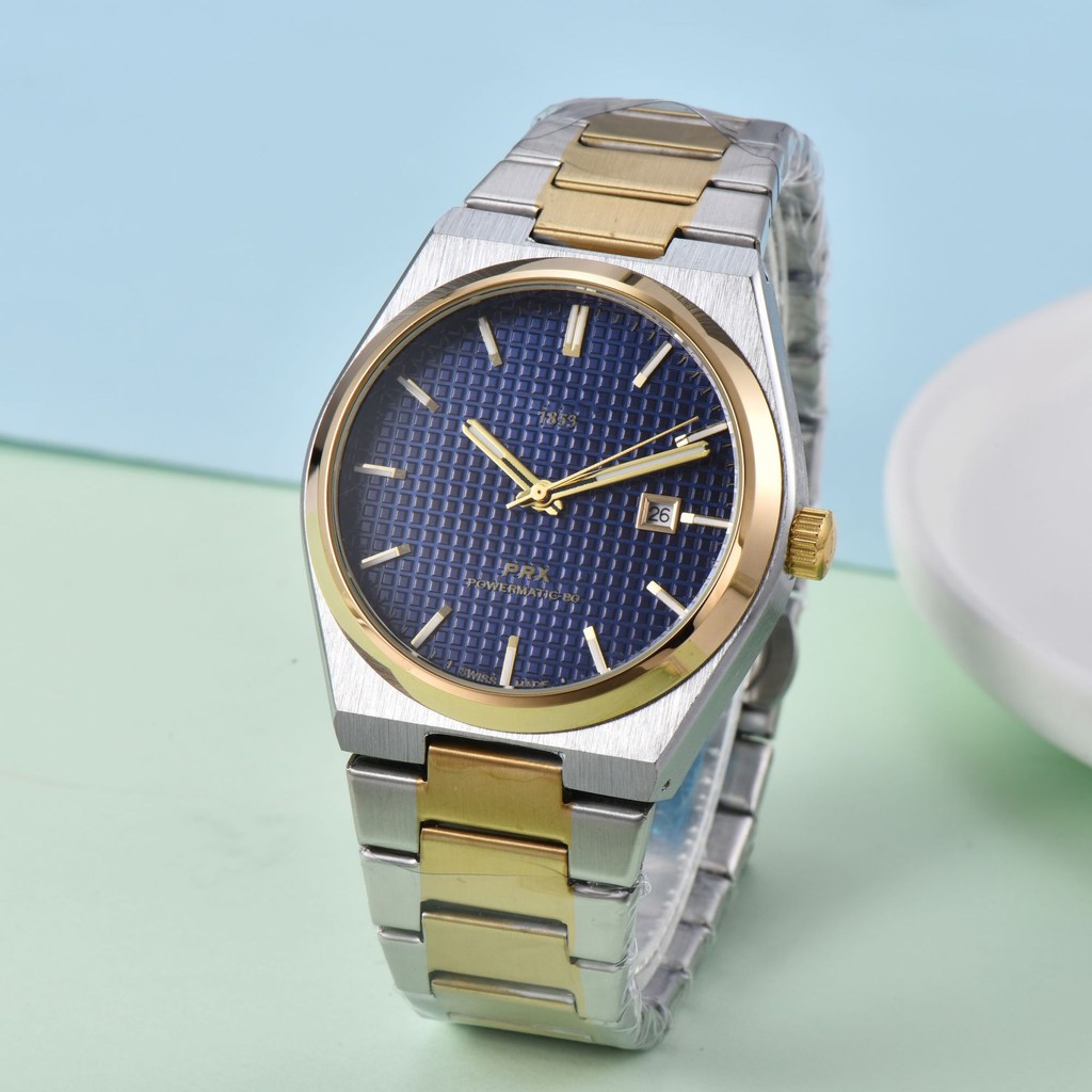 2025 การค้าต่างประเทศนาฬิกาแก๊งผู้ชาย Tianjia PRX ผู้ผลิตนาฬิกากลไกอัตโนมัติเต็มรูปแบบ One Piece จัด