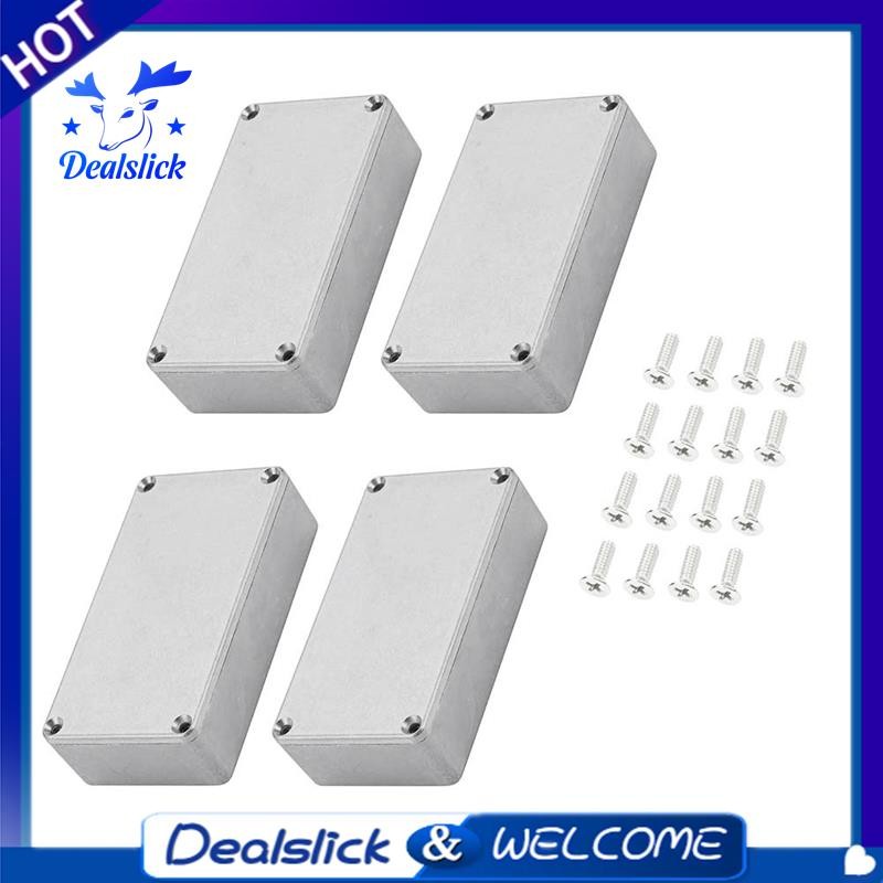 4PCS 1590B กีตาร์เหยียบ Enclosure อลูมิเนียม Diecast Stomp กล่องสลับกล่อง 112x61x32 มม.
