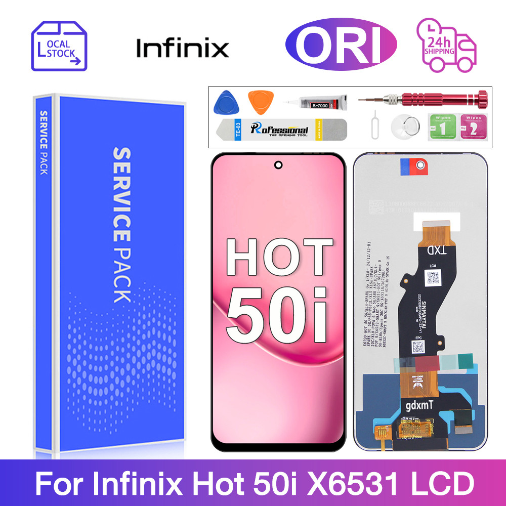 LCD สําหรับ Infinix Hot 50i X6531 X6531B/Hot 50 5g X6720/Smart 9 X6532 จอแสดงผล LCD + หน้าจอสัมผัส D