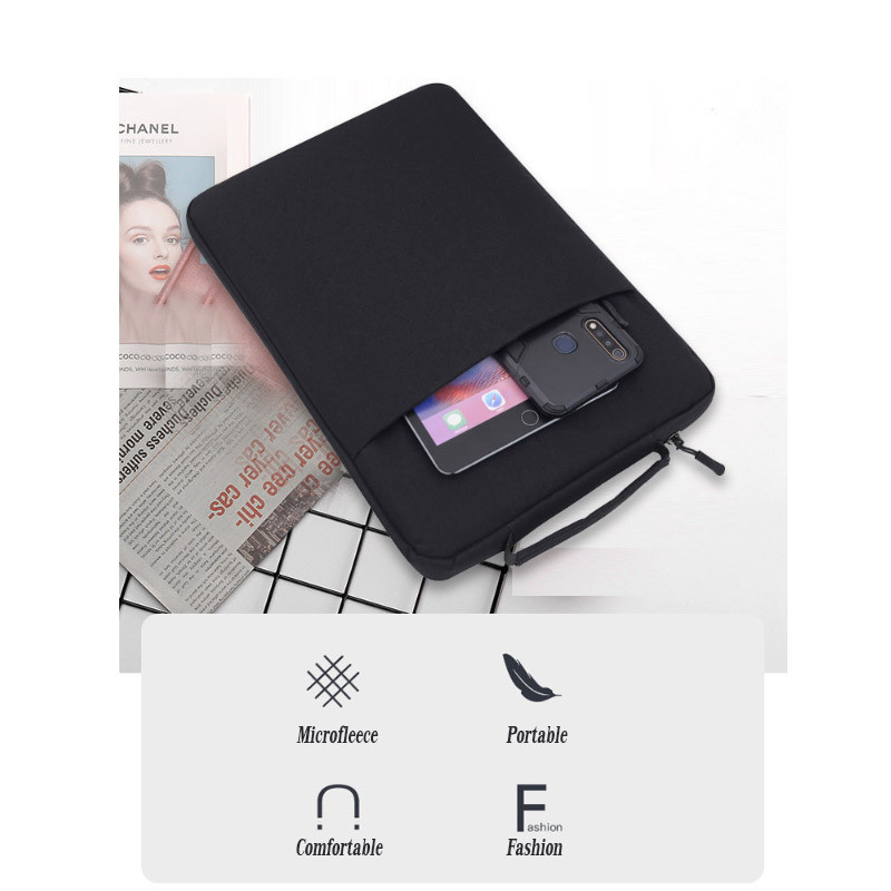 กระเป๋าiPad สําหรับ 11/12/13/14/15.6นิ้ว กระเป๋าใส่แทปเล็ต ซองใส่โน๊ตบุ๊ค กันน้ำ กันกระแทก มีหูหิ้ว มีกระเป๋าด้านหน้า - รูปที่ 3