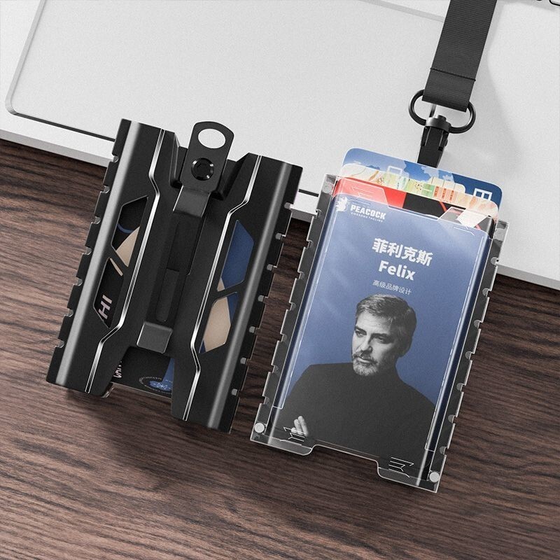 [1252People Collection]High-Endยุโรปและอเมริกาสไตล์ทํางาน ID Card Holder Multi-Card Slot Access Card