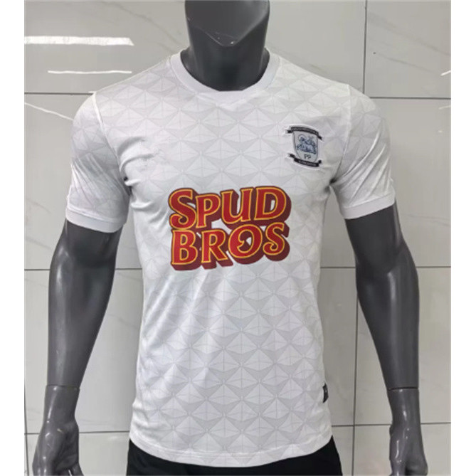 พัดลมเวอร์ชั่น 2025 26 Preston North End Jersey home เสื้อกีฬาผู้ชาย S-XXL